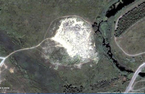 Кам'яна Могила - знімок з супутника