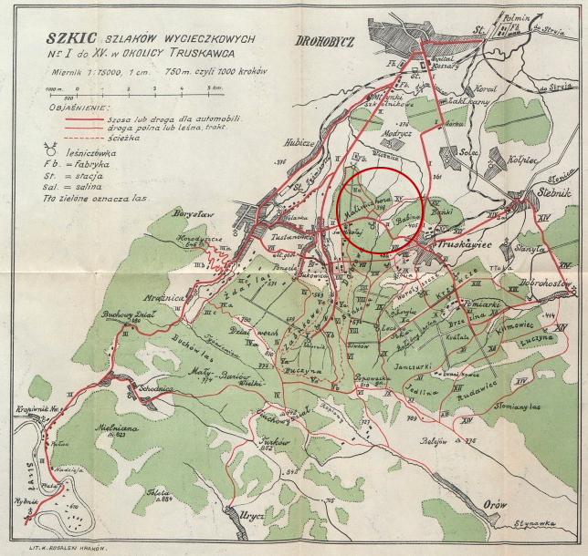 Стара мапа Трускавця