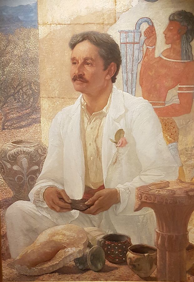 Arthur Evans portrait frameless 1907 by William Richmond Ashmolean Museum Oxford