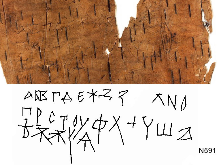 Birch bark alphabet of Novgorod