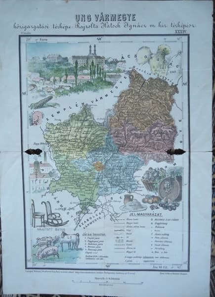 Карта Закарпаття 1900 року