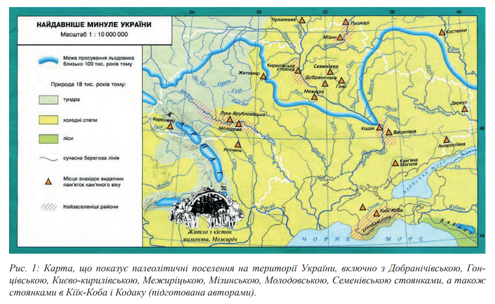 Мапа Мізинської культури