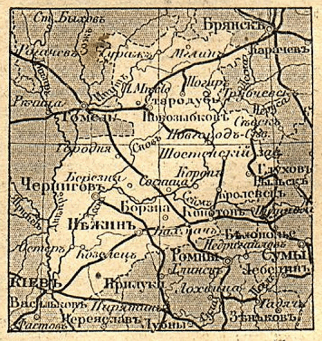Мапа Стародубщини