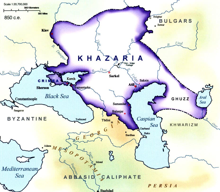Мапа Хазарського каганату