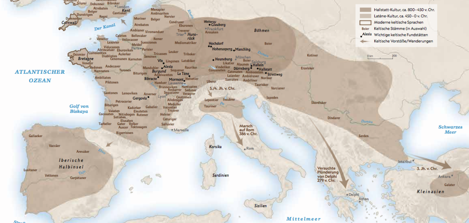 Мапа - кельти в Європі