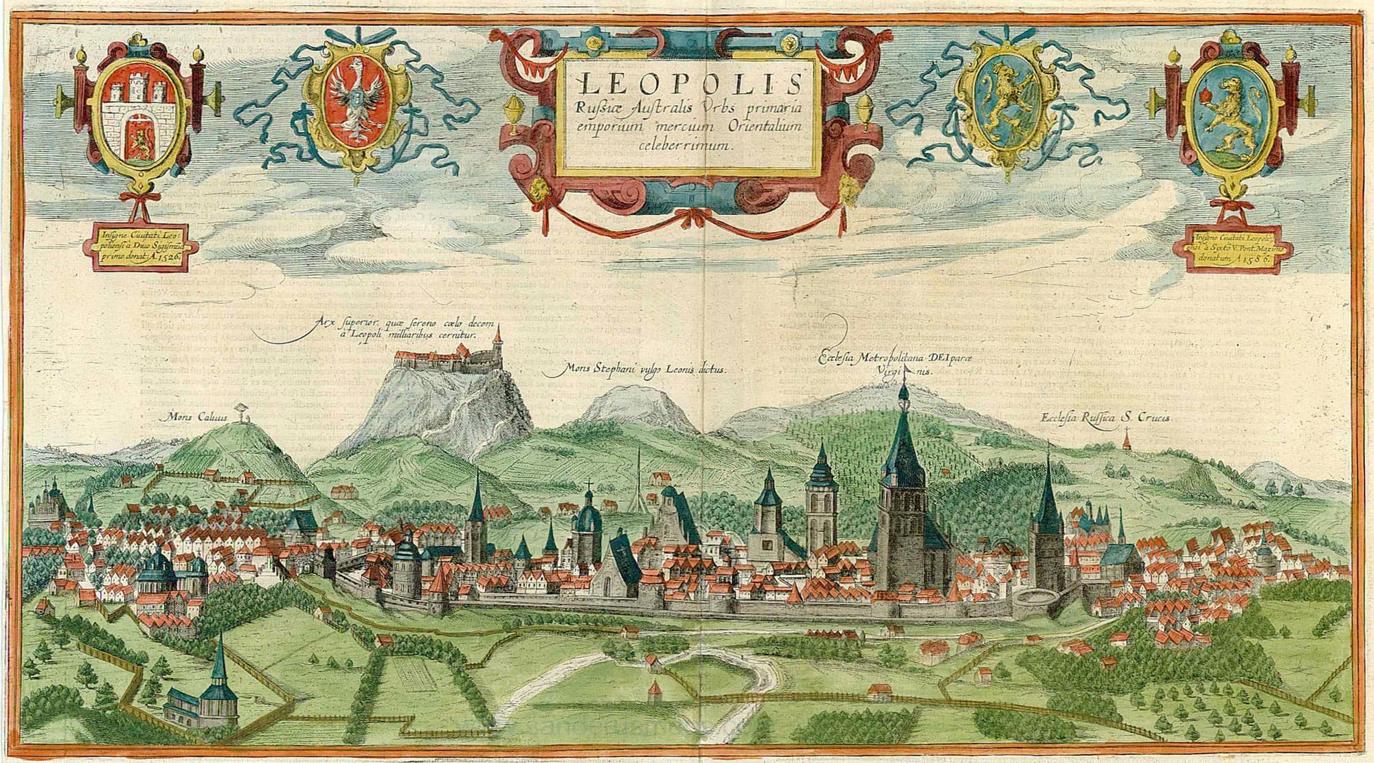 Панорама Львова 1618 року