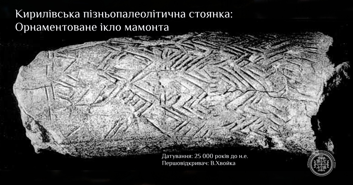 Кирилівська пізньопалеолітична стоянка - ікло мамонта