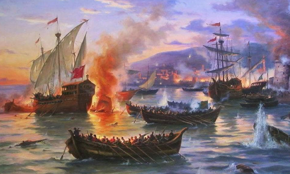 Козацькі морські походи - бої у Чорному морі