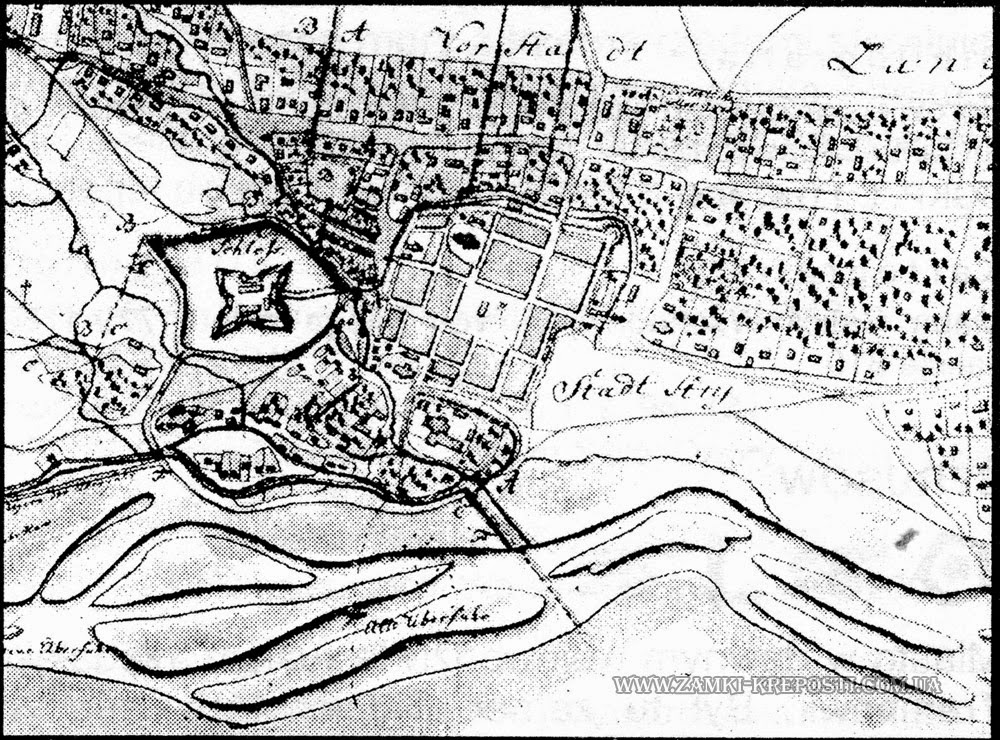Стрий на мапі Фон Міга 1778.