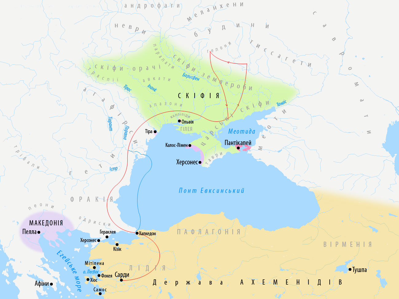 Darius Great Scytia Map