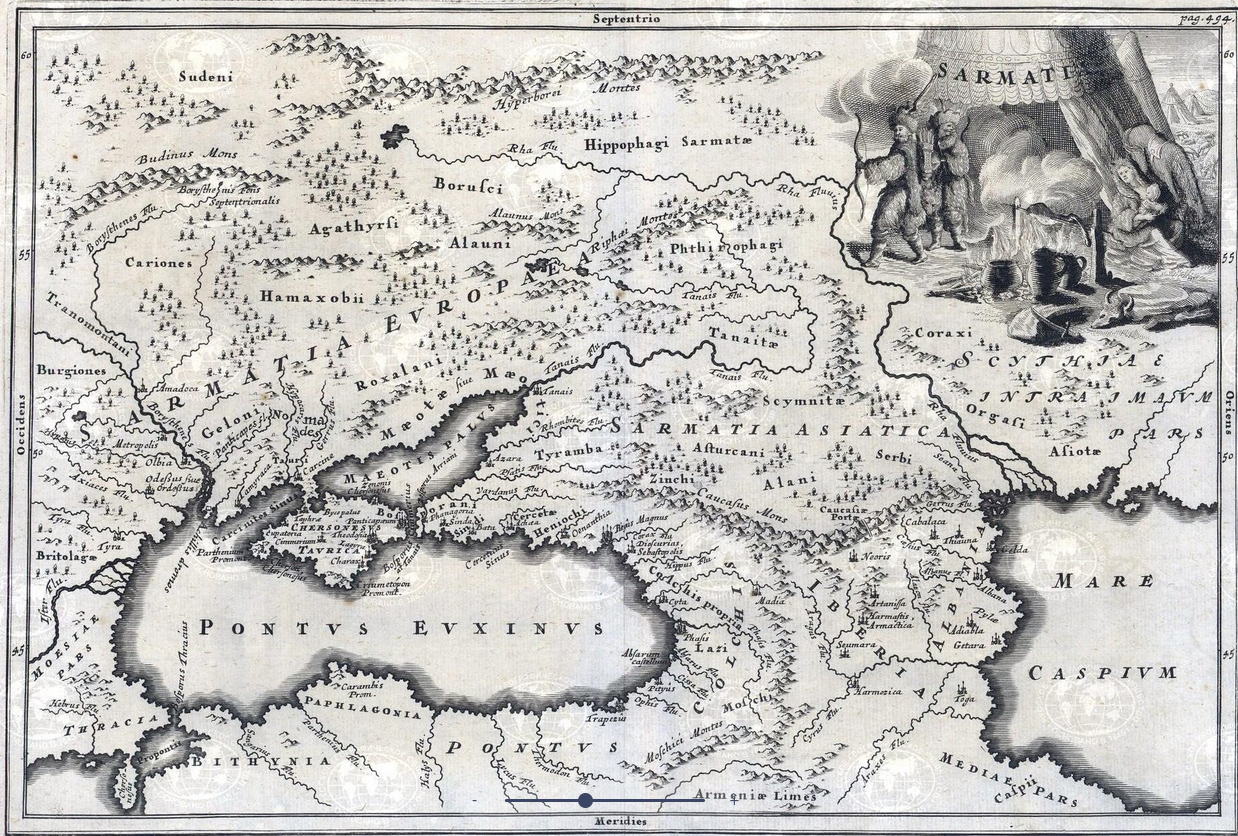 Карта Сарматії - Роксолани і Азов