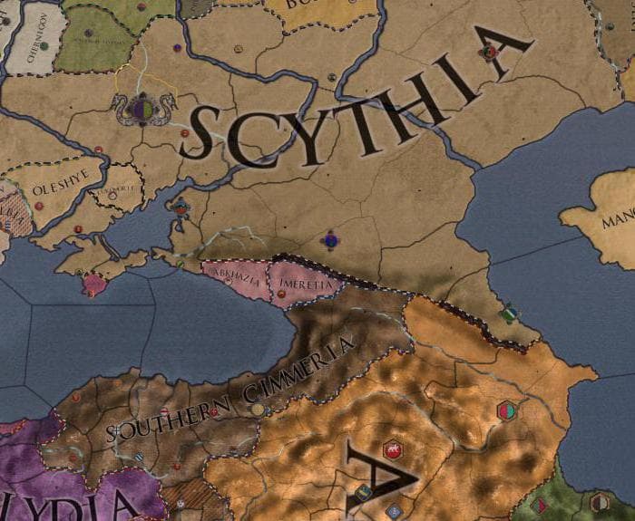 Скіфія і Кіммерія на карті