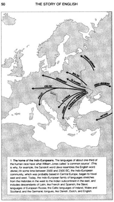 Карта розселення індоєвропейців