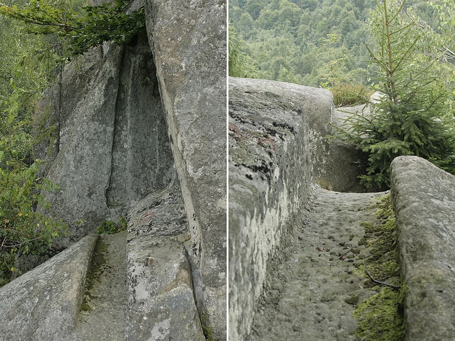 Пази дерев'яної забудови на скелях в Уричі